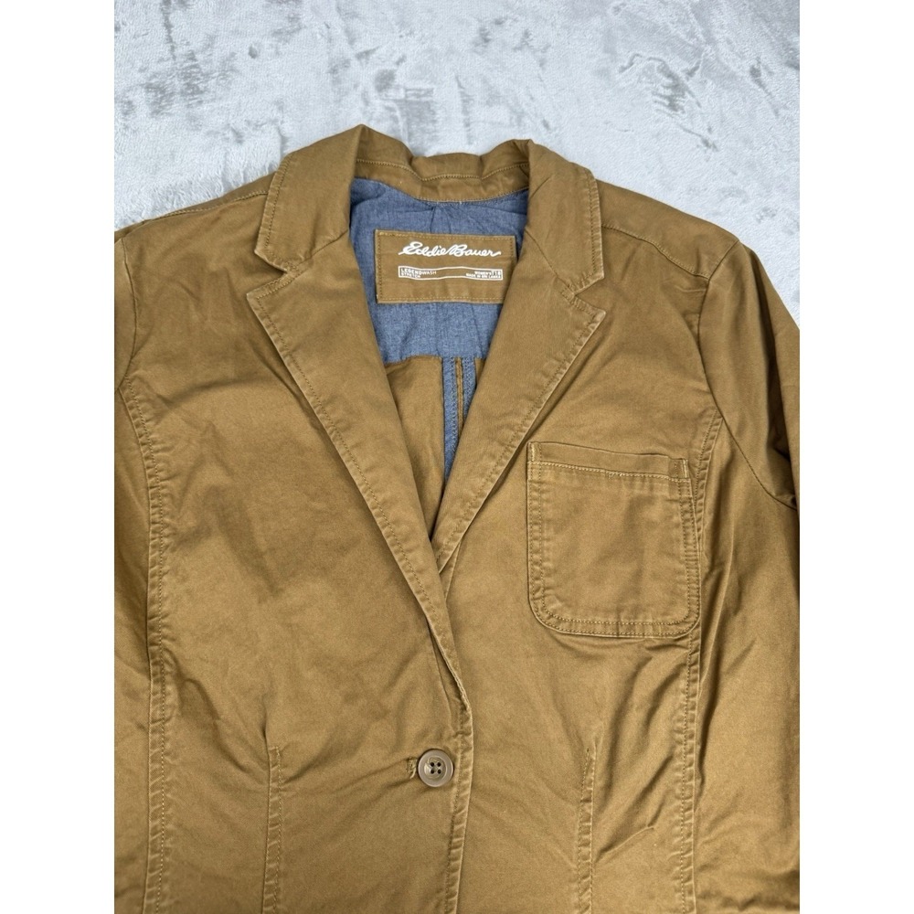 Eddie Bauer Brown Utility Short Jacket Womens T18 Safari Cargo Blazer Legend - Picture 3 of 8